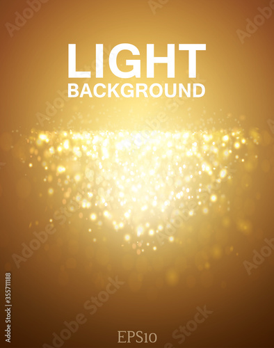 Magic Yellow Lights With Bokeh Effect.