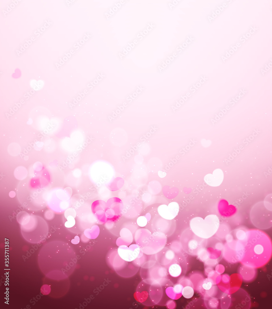 Soft Pink Romance Background For Greeting Card Valentine Day