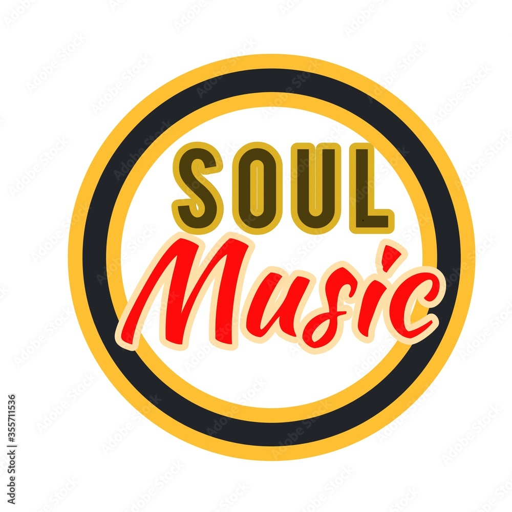 Soul music logo,ideal as button or badge,sign etc Soul music logo,ideal as button or badge,sign etc