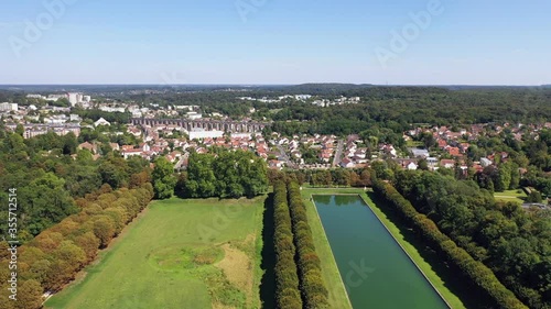 Aerial view of La Butte Montceau, France photo