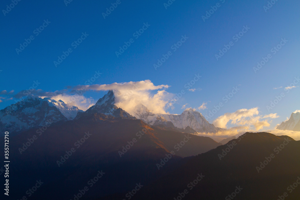 Annapurna mountains from Poon Hill viewpoint, Nepal