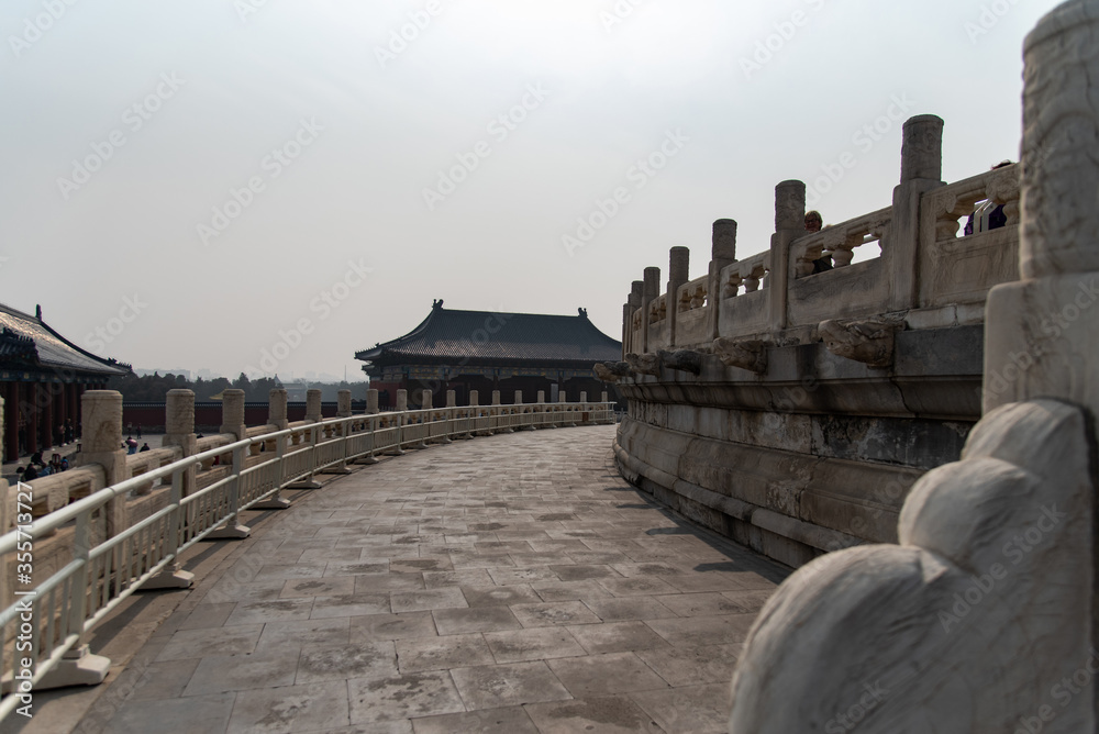Beijing, 02/21/2019. The Temple of Heaven was the most important temple in the city in the imperial era. During the Ming (1368-1644 AD) and Qing (1644-1911 AD) dynasties, every winter solstice, the em Beijing, 02/21/2019. The Temple of Heaven was the most important temple in the city in the imperial era. During the Ming (1368-1644 AD) and Qing (1644-1911 AD) dynasties, every winter solstice, the em