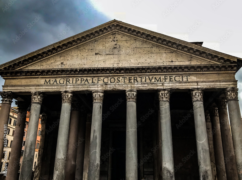 pantheon rome amazing beautiful building architecture tourism close up