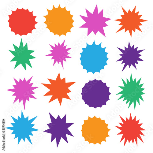 Starburst sticker vintage vector label. Starburst icon. Vector icon. Starburst shape sale tag.