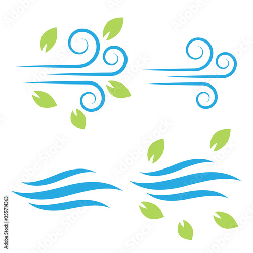 Air icon vector. Air and wind vector icon set. Air fresh vector icon