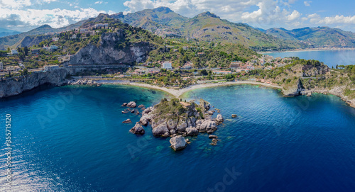 view of isola bella in sicily taormina