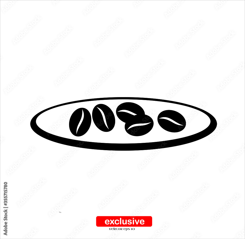 coffee beans icon.Flat design style vector illustration for graphic and web design. coffee beans icon.Flat design style vector illustration for graphic and web design.