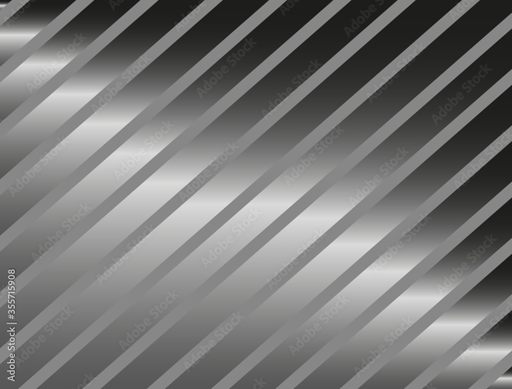 Obraz premium Abstract silver background with stripes and gradient. Vector graphics. For design.