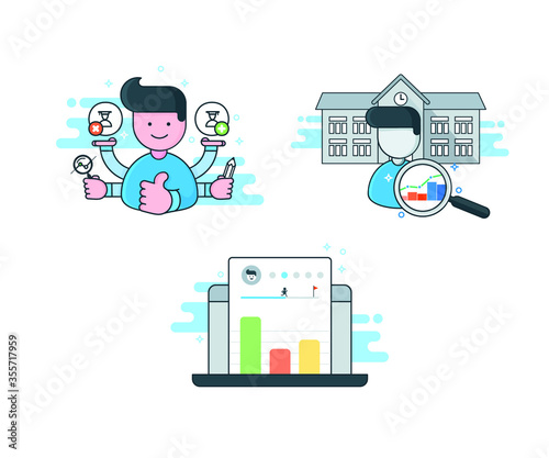 Multi-tasking, University, Progress, Smart students 