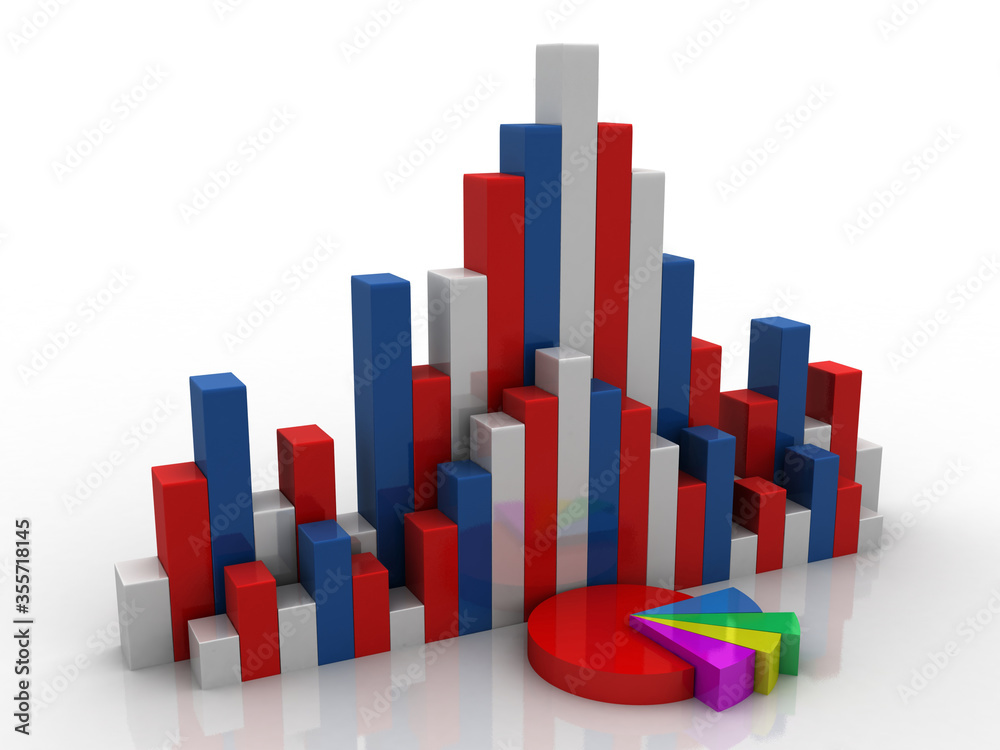 3d rendering Stock market online business concept. business Graph 3d rendering Stock market online business concept. business Graph