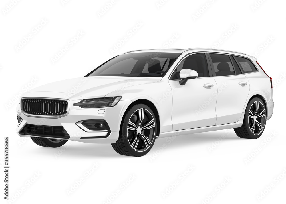 Fototapeta premium Sedan Car Isolated