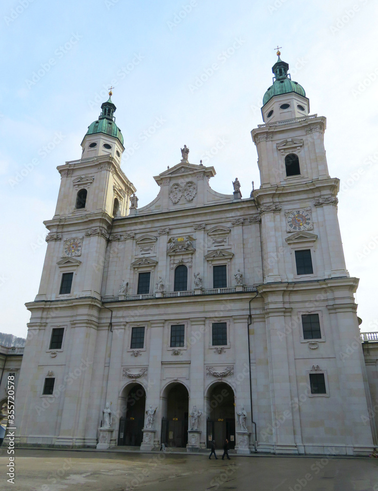 View of Saint Rupert's cathedral in Salzburg, Austria