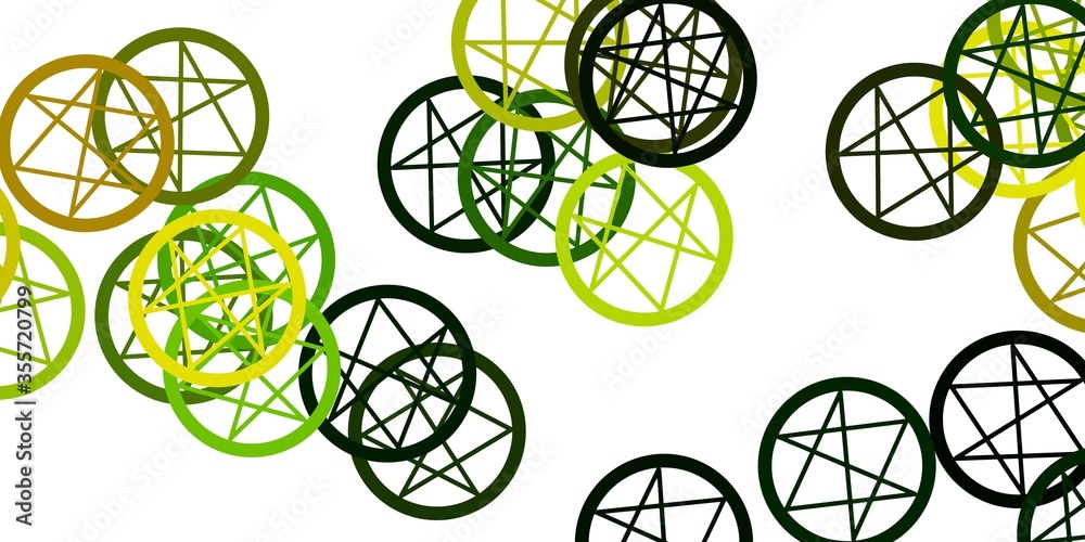 Light Green, Yellow vector texture with religion symbols. Light Green, Yellow vector texture with religion symbols.
