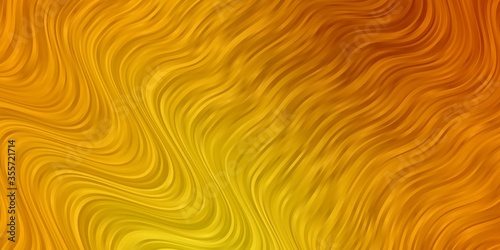 Light Orange vector texture with curves. Colorful illustration with curved lines. Best design for your posters, banners.