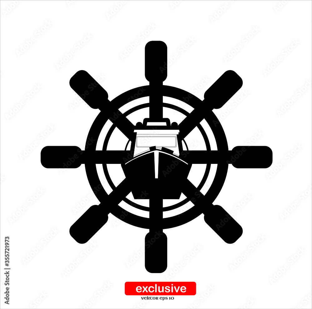 Fototapeta premium ship icon.Flat design style vector illustration for graphic and web design.