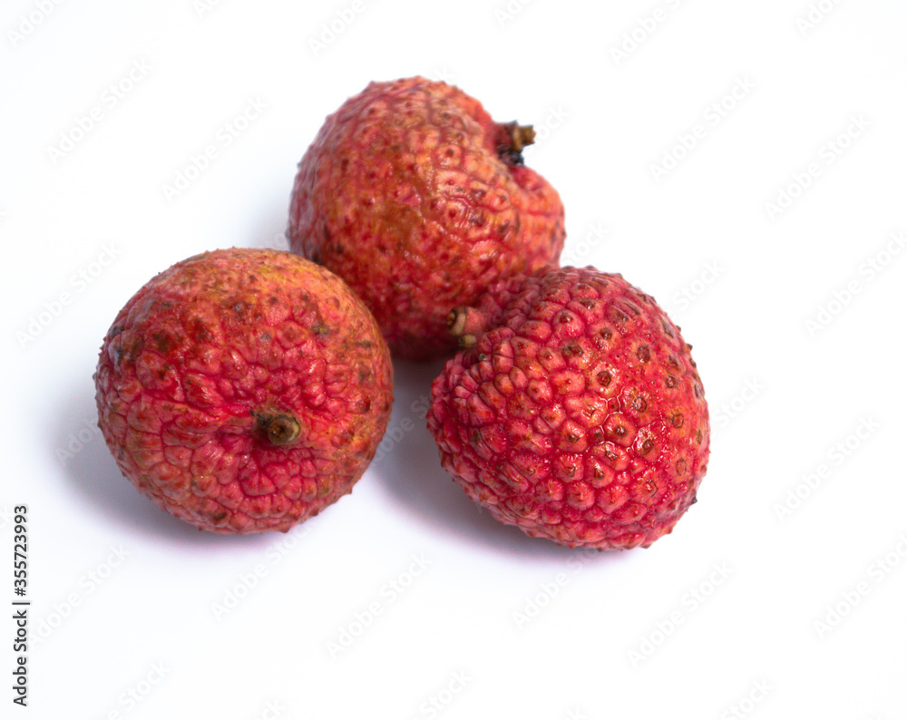 lychee isolated on white background lychee isolated on white background
