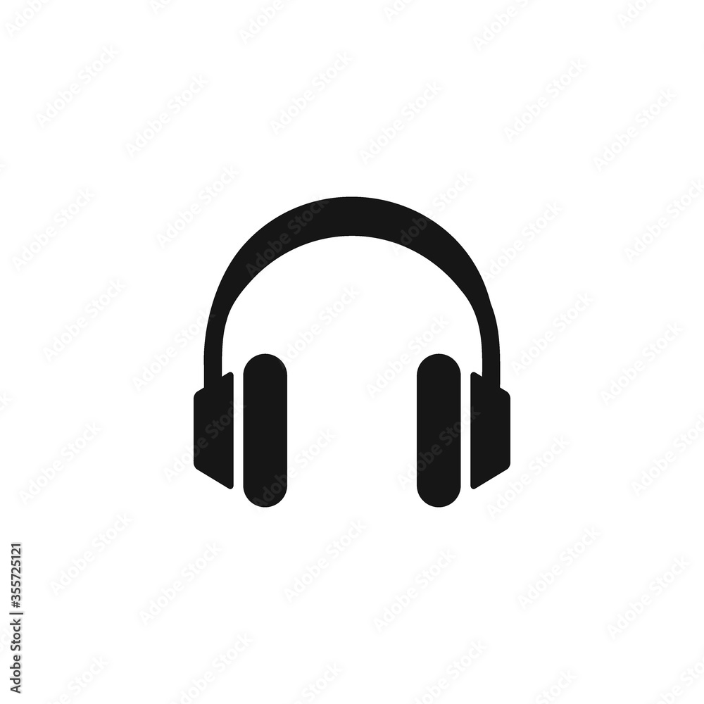 Headphone icon vector design template Headphone icon vector design template