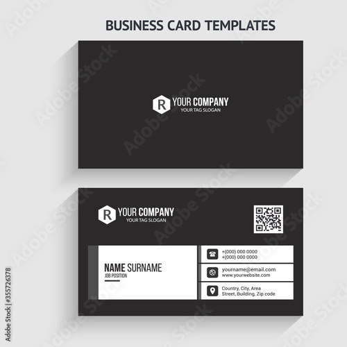 Modern and minimalist business card vector design template. Vertical layout. editable business card vector. Perfect for your company. Vector illustration design. Print ready.