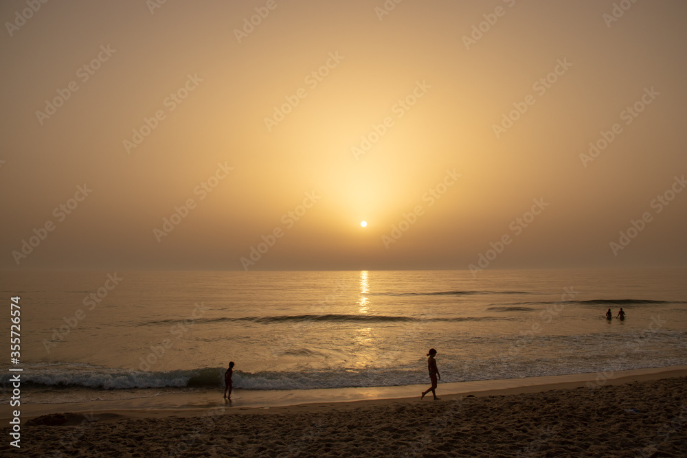 children's playing at sunset in Mira beach , Portugal
Ocean atlantic sunset