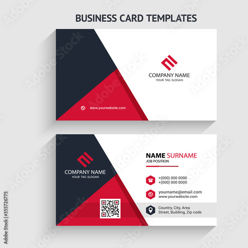 Modern and creative business card vector design template. Horizontal layout. editable business card vector. Perfect for your company. Vector illustration design. Print ready.