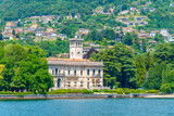 View of Villa Erba at lake Como in Italy