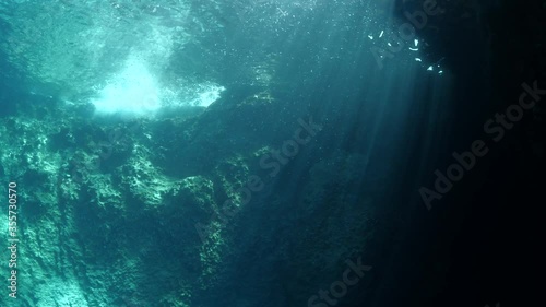 Wallpaper Mural sun beams sun rays sun shine underwater nice light slow moving  reflections relaxing ocean scenery Torontodigital.ca