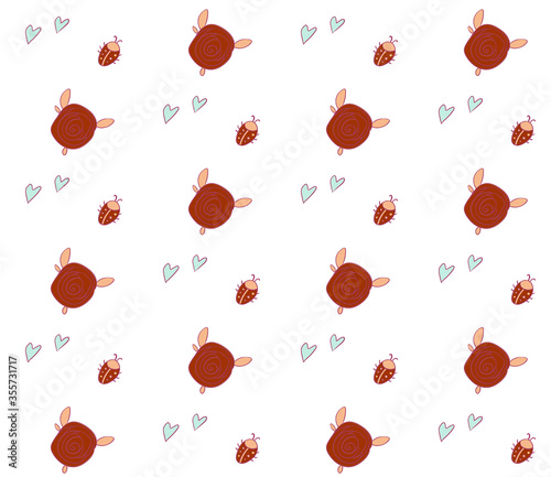 Image without seams. Beautiful pattern on a summer theme. Pattern consisting of  natural colors and leaves. Background image.
