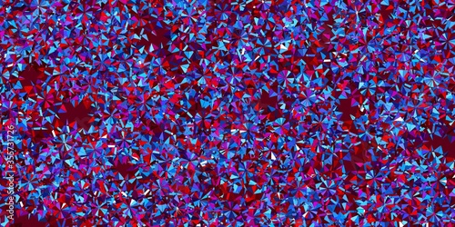 Light Blue, Red vector texture with bright snowflakes.