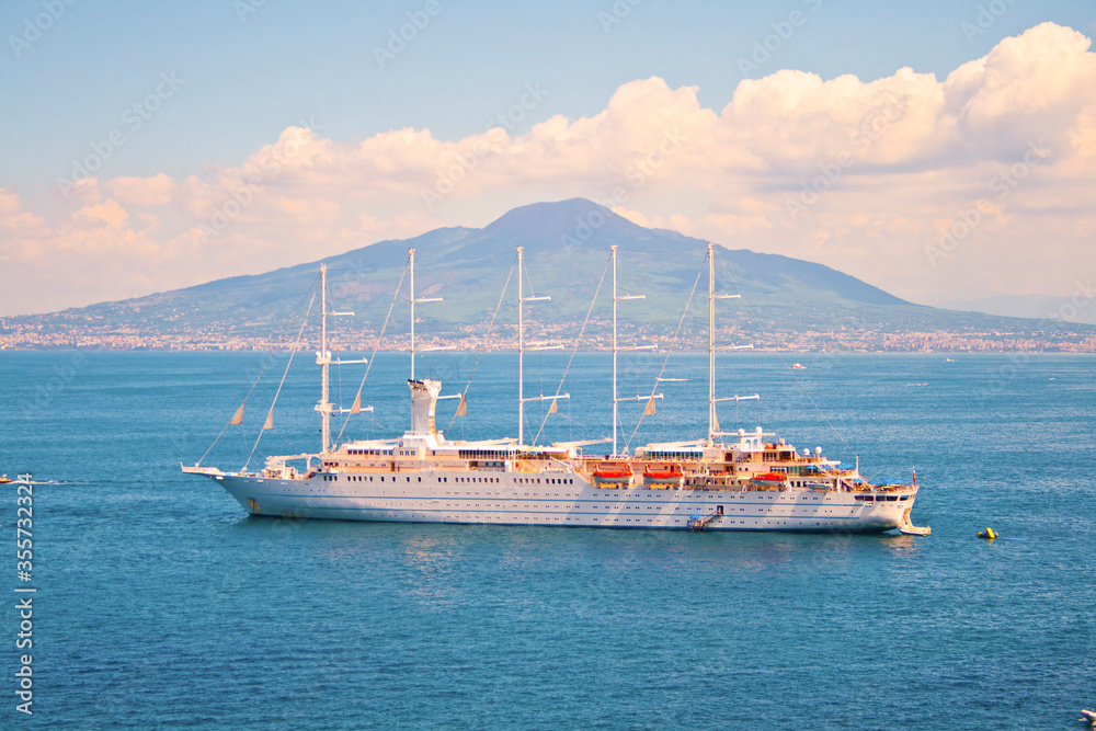 Sailship and Vesuvius Sailship and Vesuvius