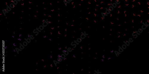 Dark Pink, Red vector background with occult symbols.