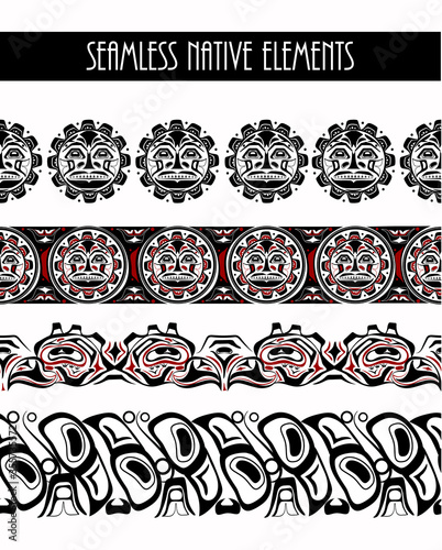 abstract background native north american set
