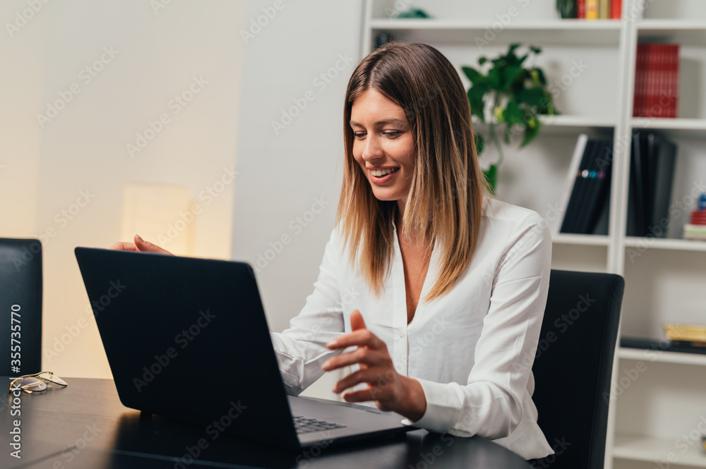 young caucasian business woman student teacher tutor wear video conference calling on laptop computer talk by webcam learn teach in online chat, distance webinar online teaching concept
young caucasian business woman student teacher tutor wear video conference calling on laptop computer talk by webcam learn teach in online chat, distance webinar online teaching concept