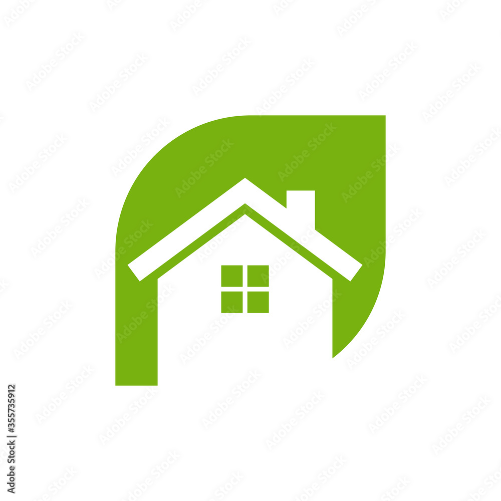 Green House Icon Vector Logo Design Template Green House Icon Vector Logo Design Template