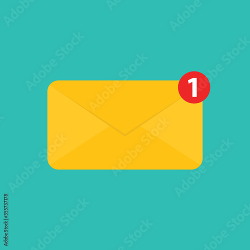 mail flat vector. email icon envelope flat sign