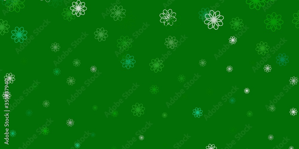 Light Green vector natural backdrop with flowers. Light Green vector natural backdrop with flowers.