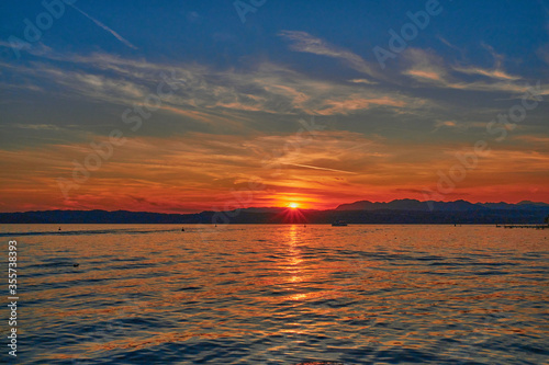Sunrise, sunset over Lake Garda