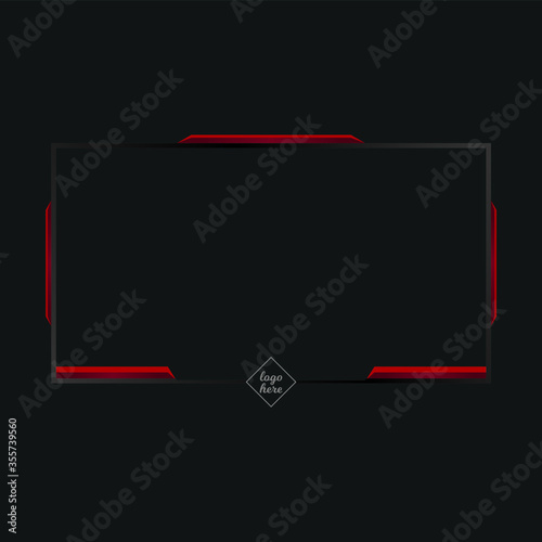 Streamers face cam dark overlay design - VECTOR