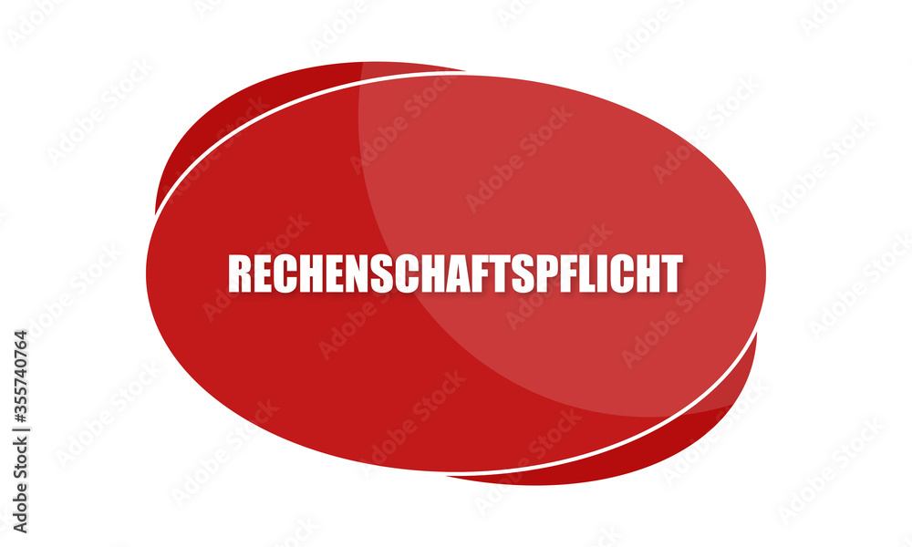 Rechenschaftspflicht - text written in red shape Rechenschaftspflicht - text written in red shape