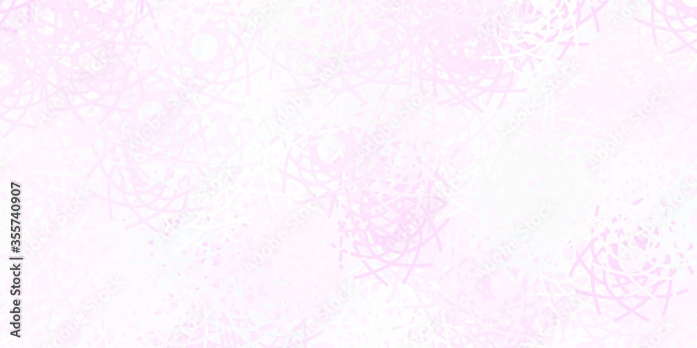 Light Pink, Yellow vector texture with memphis shapes.