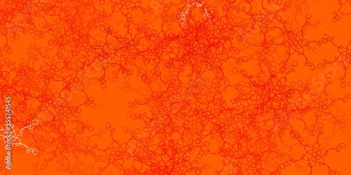 Light Orange vector pattern with wry lines.