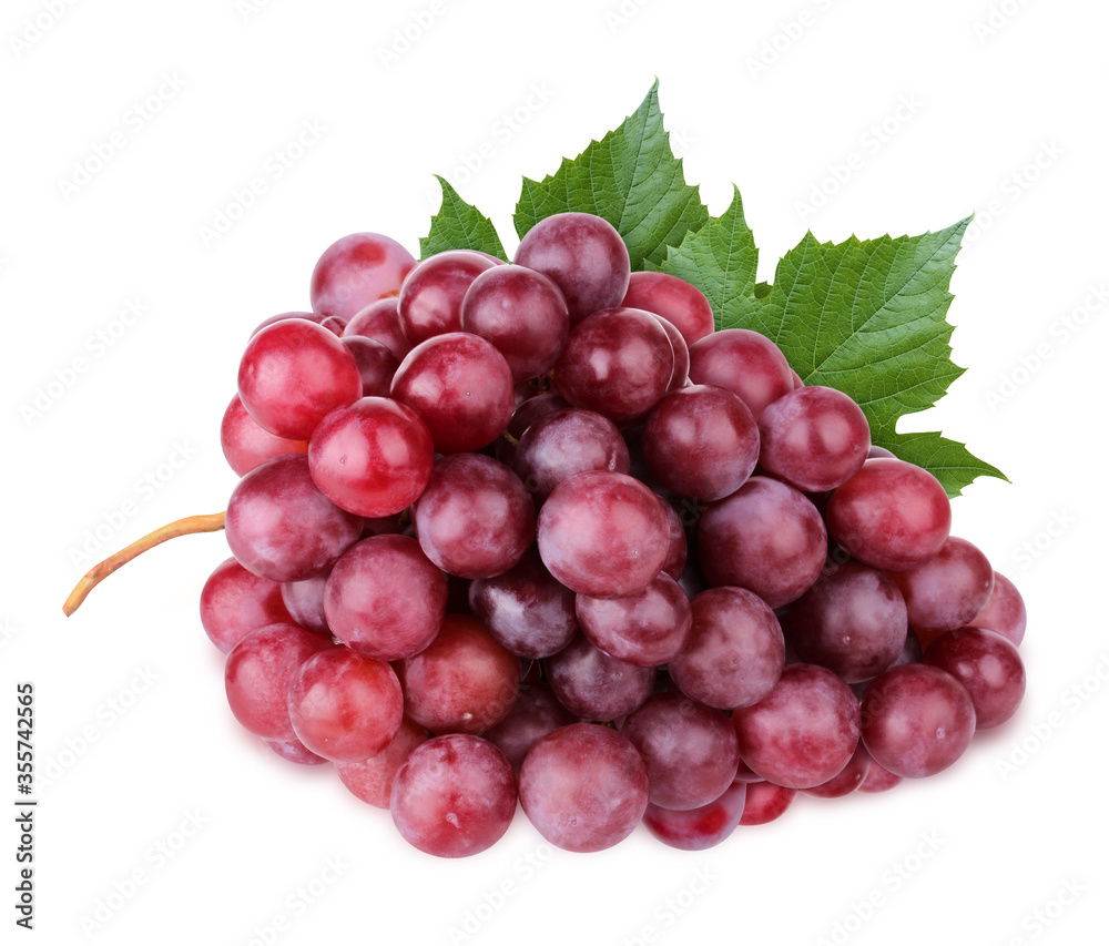 bunch of red grapes isolated on a white background. bunch of red grapes isolated on a white background.