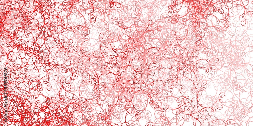 Fototapeta premium Light Red vector pattern with curves.