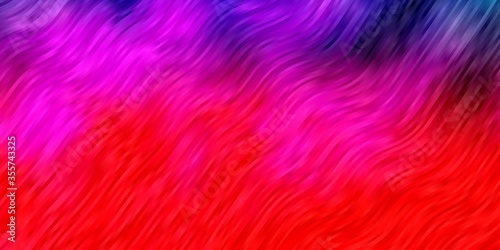 Light Pink, Green vector pattern with curves. Illustration in halftone style with gradient curves. Template for your UI design.