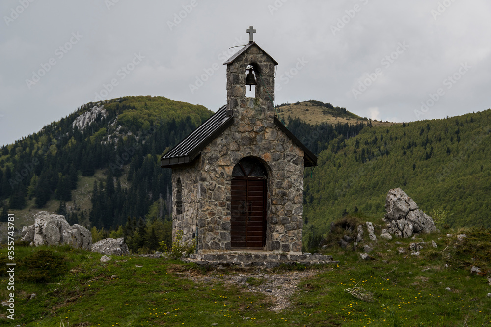 Mountain chapel in Zavižan. Zavižan is one of the best-known localities in the Northern Velebit National Park. 