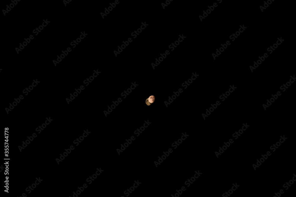 Little small moon duplication reflection black and white Little small moon duplication reflection black and white