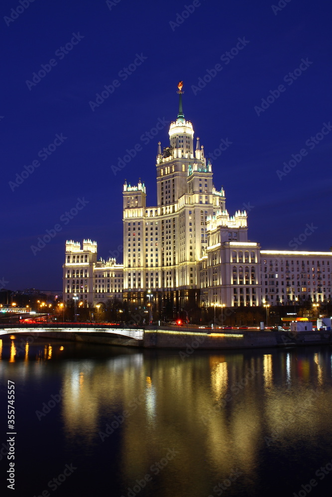 The eighth building on Kotelnicheskaya Embankment in Moscow, Russia