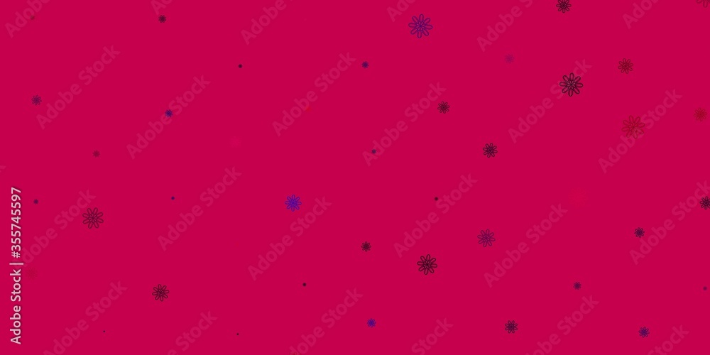Light Purple, Pink vector natural backdrop with flowers.