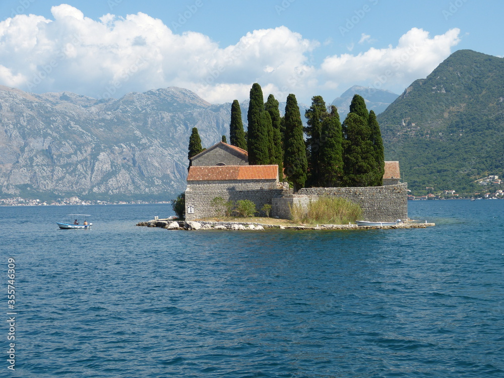 small Island in Boka Kotor Bay Montenegro