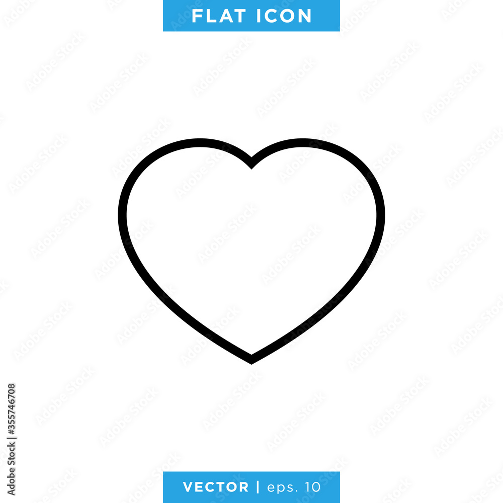 Heart Icon Vector Logo Design Template.