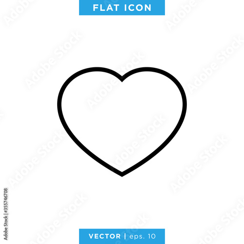 Heart Icon Vector Logo Design Template.